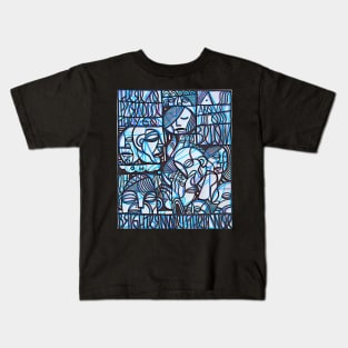 as above so below abstract figure design art Kids T-Shirt